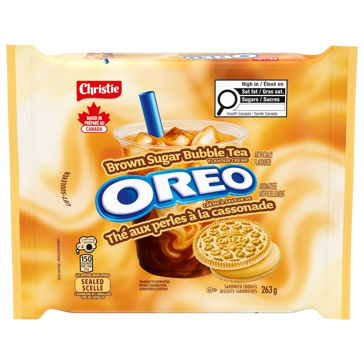 Oreo Sandwich Cookies Brown Sugar Bubble Tea