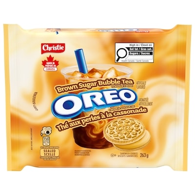 Christie Biscuits OREO à saveur de thé aux perles à la cassonade 263 g, 2,66 $/100g