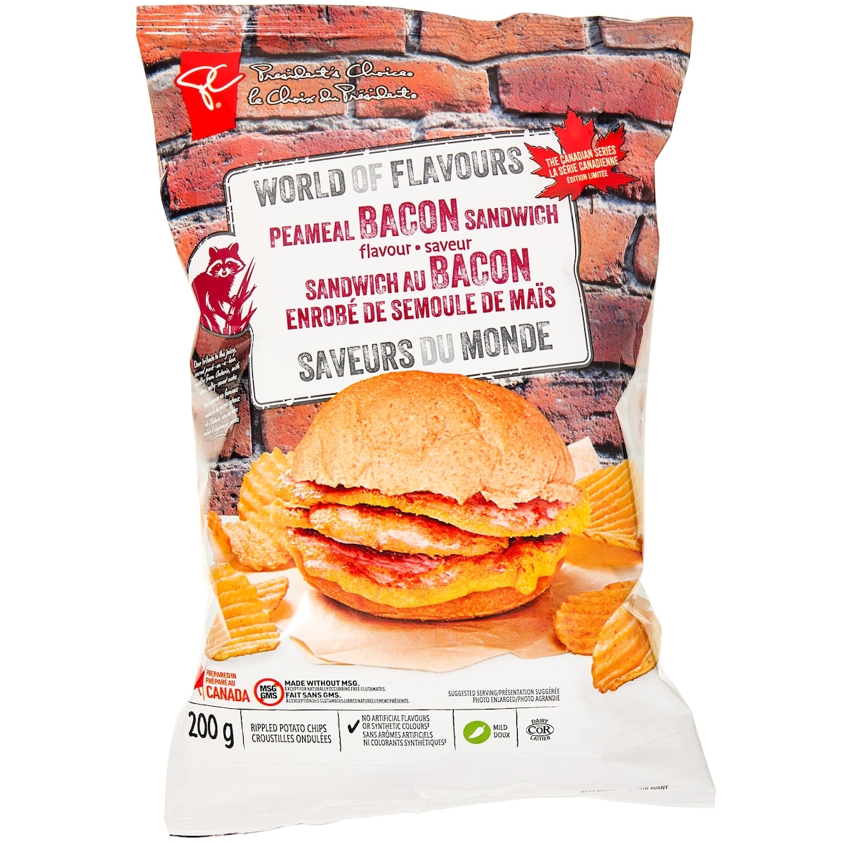 President's Choice World of Flavours Chips, Peameal Bacon Sandwich