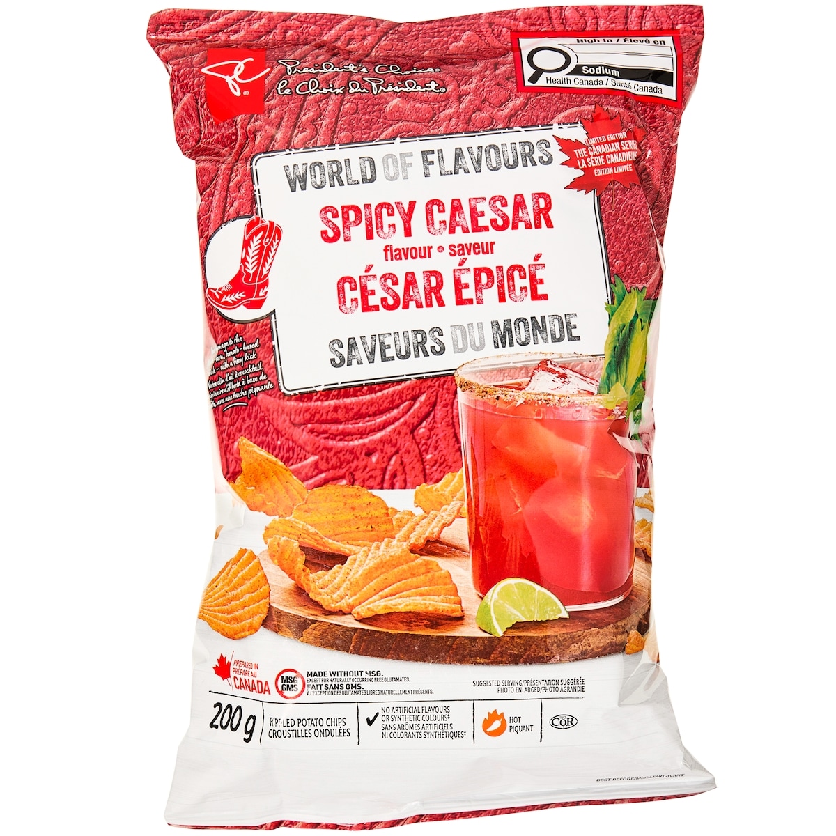 President's Choice World of Flavours Korean Barbecue Flavour Rippled Potato Chips