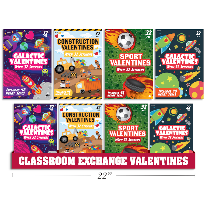 Valentine Boys Cards with stickers