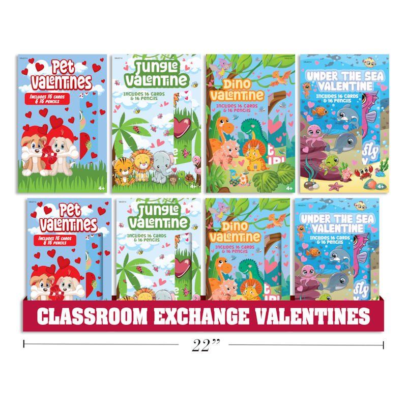 Deluxe Valentines Exchange Cards Asst