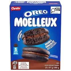 Christie Oreo Moelleux Petits gâteaux tendres Double chocolat 285 g, 2,11 $/100g