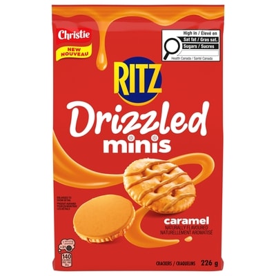 Christie RITZ Drizzled Minis Caramel Crackers, Sweet & Salty Snack 226 g, $2.21/100g