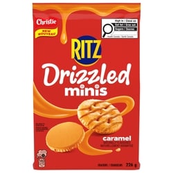Christie RITZ Drizzled Minis Caramel Crackers, Sweet & Salty Snack 226 g, $3.98/100g