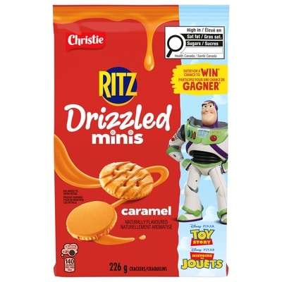 Christie Craquelins RITZ Drizzled Minis au caramel, collation sucrée-salée 226 g, 2,43 $/100g
