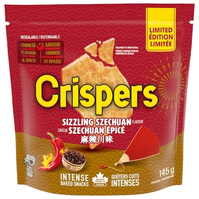 Christie Crispers Szechuan Épicé collations salées préparé au Canada 145 g, 3,65 $/100g