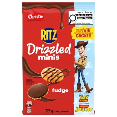 Christie RITZ Drizzled Minis Fudge Crackers Sweet & Salty Snack 226 g, $2.65/100g
