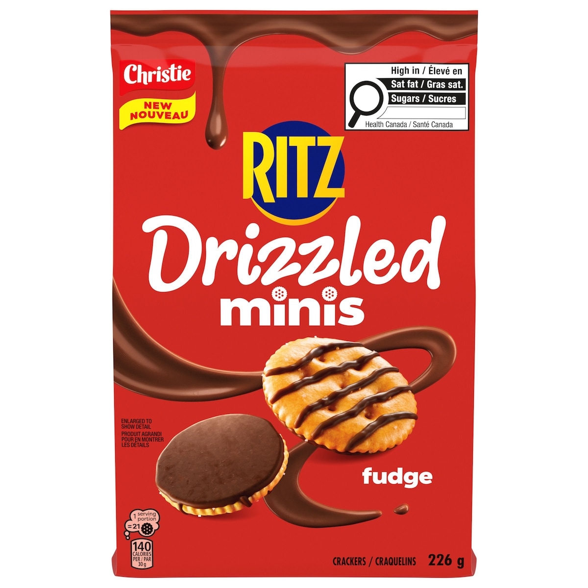 Christie RITZ Drizzled Minis Caramel Crackers