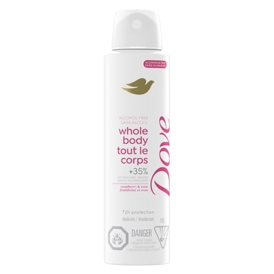 Dove Déodorant en Spray Corps entier Framboise et rose 113 g, 16,81 $/100g