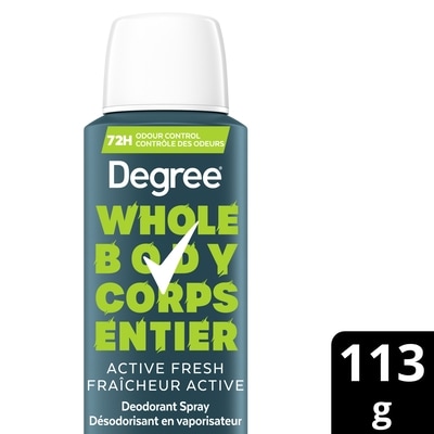 Degree Deodorant Spray Active Fresh 113 g, $7.08/100g