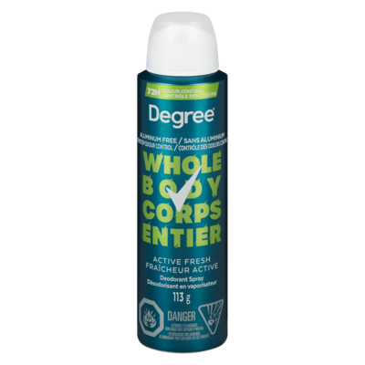 Degree Désodorisant en vaporisateur fraîcheur active 113 g, 9,73 $/100g