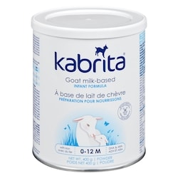 Kabrita À base de lait de chèvre préparation pour nourrissons poudre 0-12 m 400 g, 7,50 $/100g