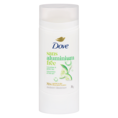 Dove Désodorisant concombre et thé vert 74 g, 14,85 $/100g