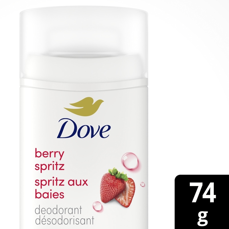 Dove Deodorant Stick, 72h Berry Spritz, Gentle & Hydrating - 74 g