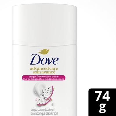 Dove Déodorant Antitranspirant, Fruit du Dragon & Crème Noix Coco 74 g, 14,85 $/100g