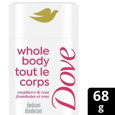 Dove Déodorant en stick Corps entier Framboise et rose 74 g, 25,66 $/100g