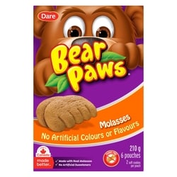 Dare Bear Paws Molasses Cookies 210 g, $1.43/100g