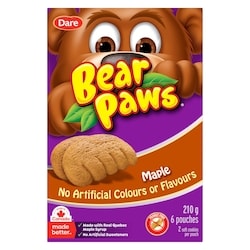 Dare Bear Paws Maple Cookies 210 g, $1.43/100g
