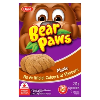 Dare Bear Paws Maple Cookies 210 g, $1.90/100g