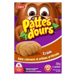 Dare Biscuits Pattes d’ours Érable 210 g, 1,43 $/100g