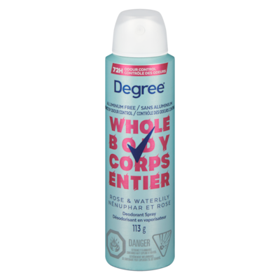 Degree Deodorant Spray Rose & Waterlily 113 g, $9.73/100g