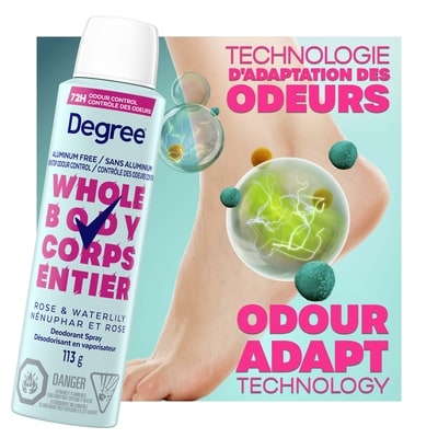 Degree Deodorant Spray Rose & Waterlily 113 g, $9.73/100g