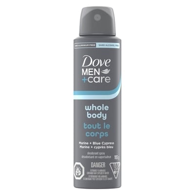 Dove Men+Care Deodorant Spray Whole Body Marine + Blue Cypress, 113g 113 g, $16.81/100g