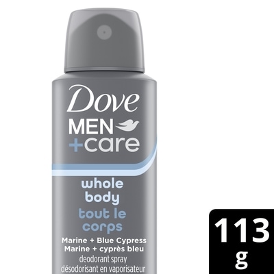 Dove Men+Care Deodorant Spray Whole Body Marine + Blue Cypress, 113g 113 g, $16.81/100g