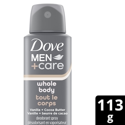 Dove Deodorant Spray Whole Body Vanilla + Cocoa Butter 113 g, $15.04/100g