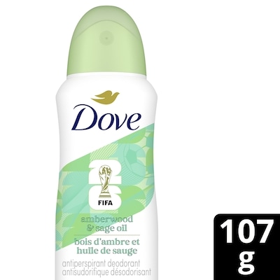 Dove FIFA Antiperspirant Deodorant Amberwood & Sage Oil 107 g, $10.27/100g