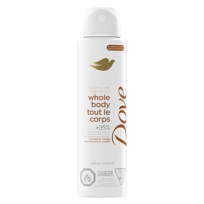 Dove Deodorant Spray, Whole Body Coconut & Vanilla, Aluminum-Free, 113g 113 g, $16.81/100g