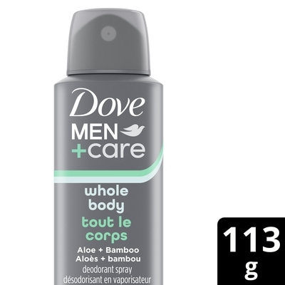 Dove Men+Care Deodorant Spray Whole Body Aloe + Bamboo, 113g 113 g, $16.81/100g