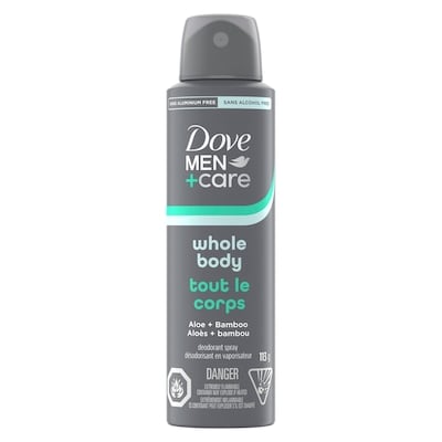 Dove Men+care déodorant spray corps entier aloe + bambou, 113g 113 g, 16,81 $/100g