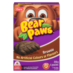 Dare Bear Paws Mini Cookies, Oatmeal Chocolate Chip, 6 Pouches