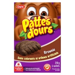 Dare Biscuits Pattes d’ours Brownie 210 g, 1,19 $/100g