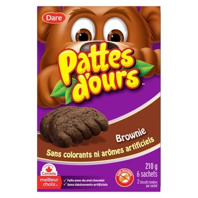Dare Biscuits Pattes d’ours Brownie 210 g, 2,61 $/100g