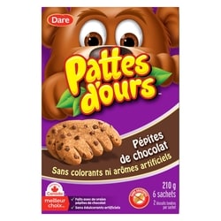 Dare Biscuits Pattes d’ours Pépites de chocolat 210 g, 1,90 $/100g