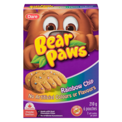 Dare Bear Paws Cookies Rainbow, 6 Pouches 210 g, $1.19/100g