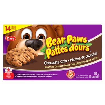 Dare Biscuits Pattes d’ours Pépites de chocolat 490 g, 1,63 $/100g