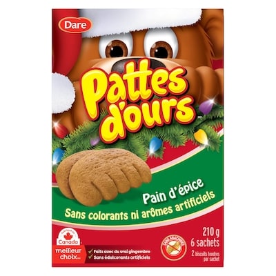 Dare Biscuits Pattes d’ours Pain d’épice 210 g, 2,85 $/100g