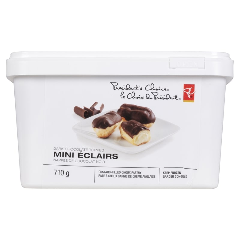 Mini Éclairs Dark Chocolate Topped