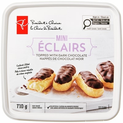 le Choix du Président Mini éclairs nappés de chocolat noir 710 g, 2,11 $/100g