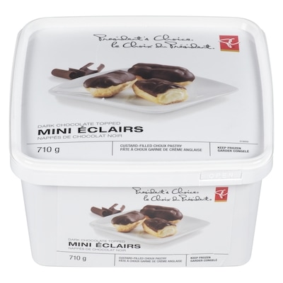 le Choix du Président Mini éclairs nappés de chocolat noir 710 g, 2,25 $/100g