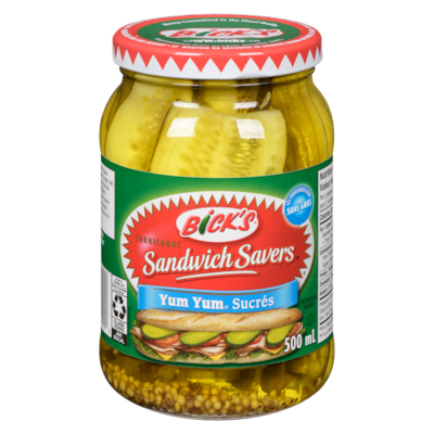 Bick’s Cornichons yum yum sucrés 500 ml, 0,96 $/100ml