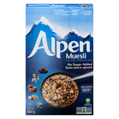 Post Muesli des Alpes sans sucre ajouté 600 g, 1,00 $/100g