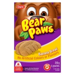 Dare Bear Paws Banana Bread Cookies 210 g, $2.61/100g