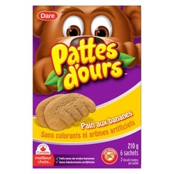 Dare Biscuits Pattes d’ours Pain aux bananes 210 g, 1,90 $/100g