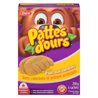 Dare Biscuits tendres pain aux bananes 210 g, 2,14 $/100g