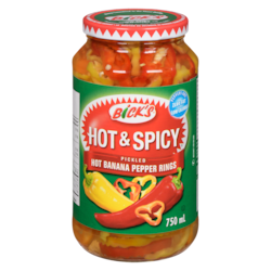 Pickled Hot Banana Pepper Rings Hot & Spicy